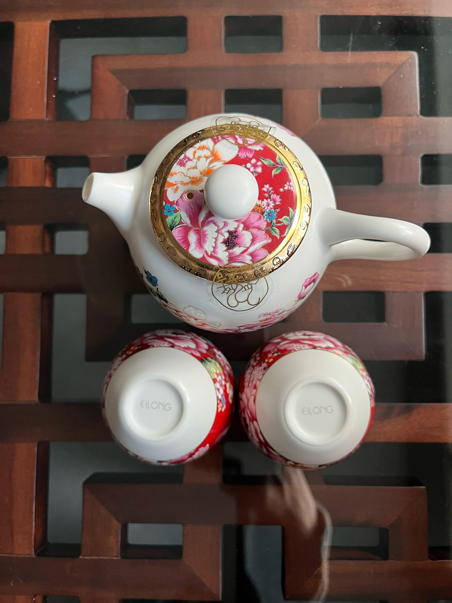 Eilong 花柄茶器セット | 台湾茶茶藝館・台湾茶カフェ 狐月庵